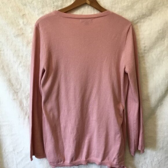 J.Crew Mercantile Pink Wrap Belted Cardigan - Picture 4 of 9